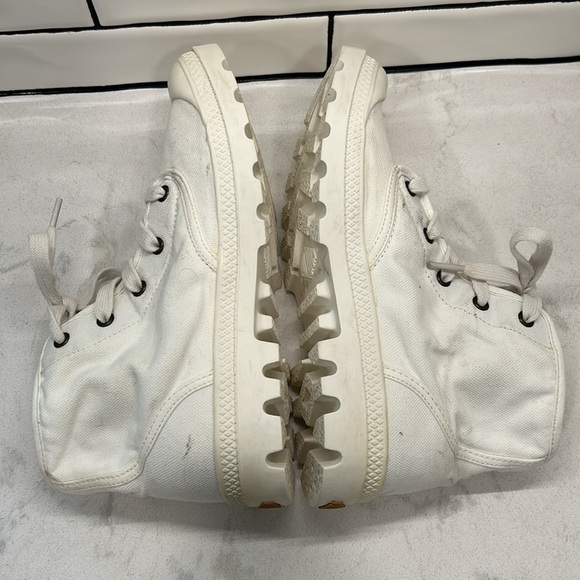 Palladium Pampa Hi L’Original size 8 White Lace Up Boots Lug Sole - Picture 5 of 16
